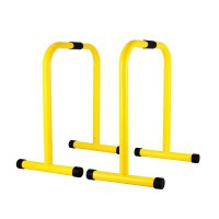 Set of two parallel bars: Steel Push Up with padded grips and adjustable height